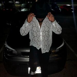 Men's 2X Jogal See through Lace shirt